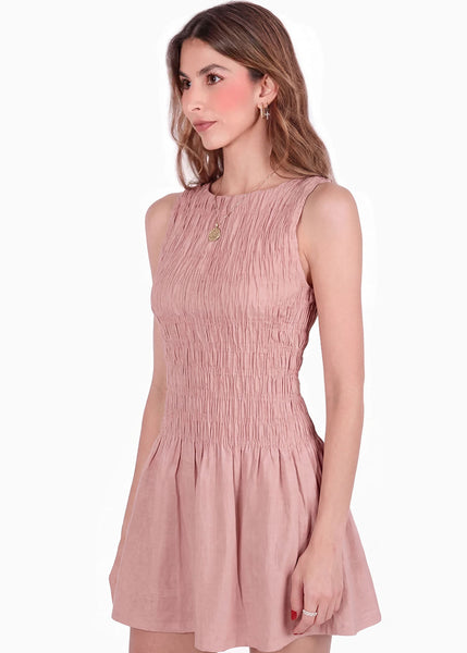 Vestido con top enresortado - COZUMEL.ROSA