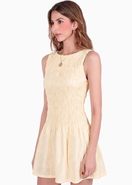 Vestido con top enresortado - COZUMEL