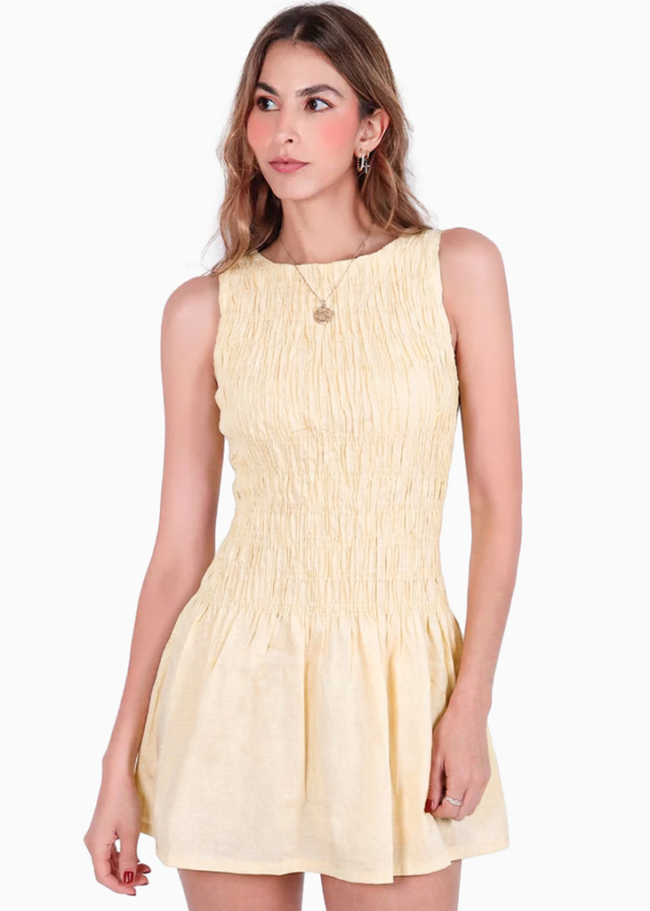 Vestido con top enresortado - COZUMEL