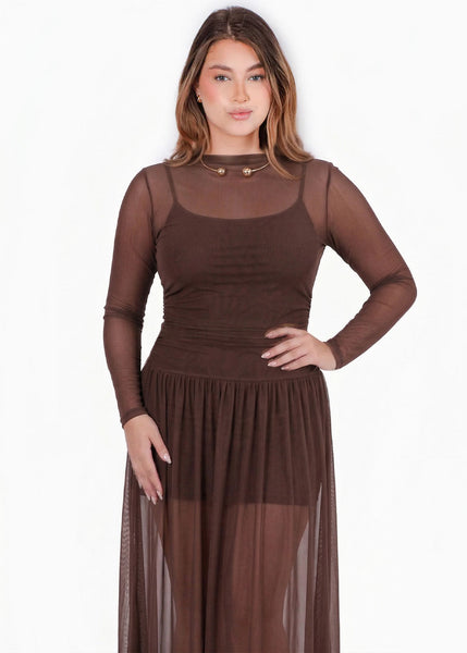 Vestido largo en mesh - OAXACA