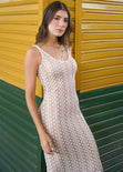 Vestido manga sisa con escote en U para mujer - Flashy