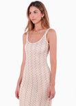 Vestido manga sisa con escote en U para mujer - Flashy