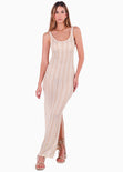 Vestido manga sisa con escote en U para mujer - Flashy
