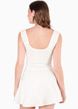 Vestido tipo corset con mangas efecto drapeado para mujer - Flashy