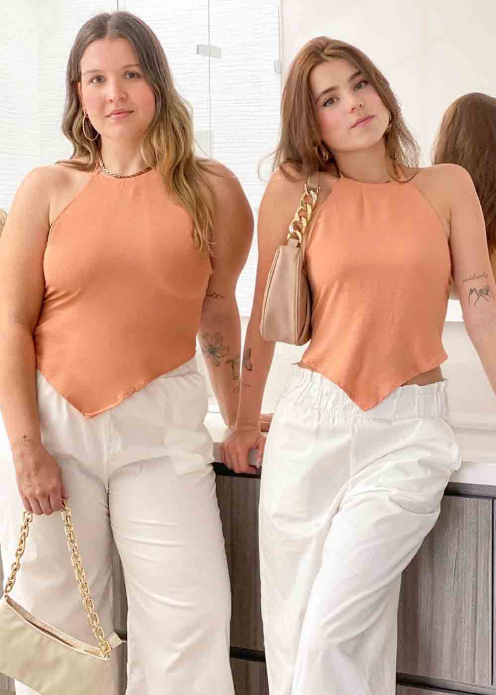 Alrededor Patatas Remolque Blusa Tipo Pañoleta Cuello Halter | Flashy Colombia