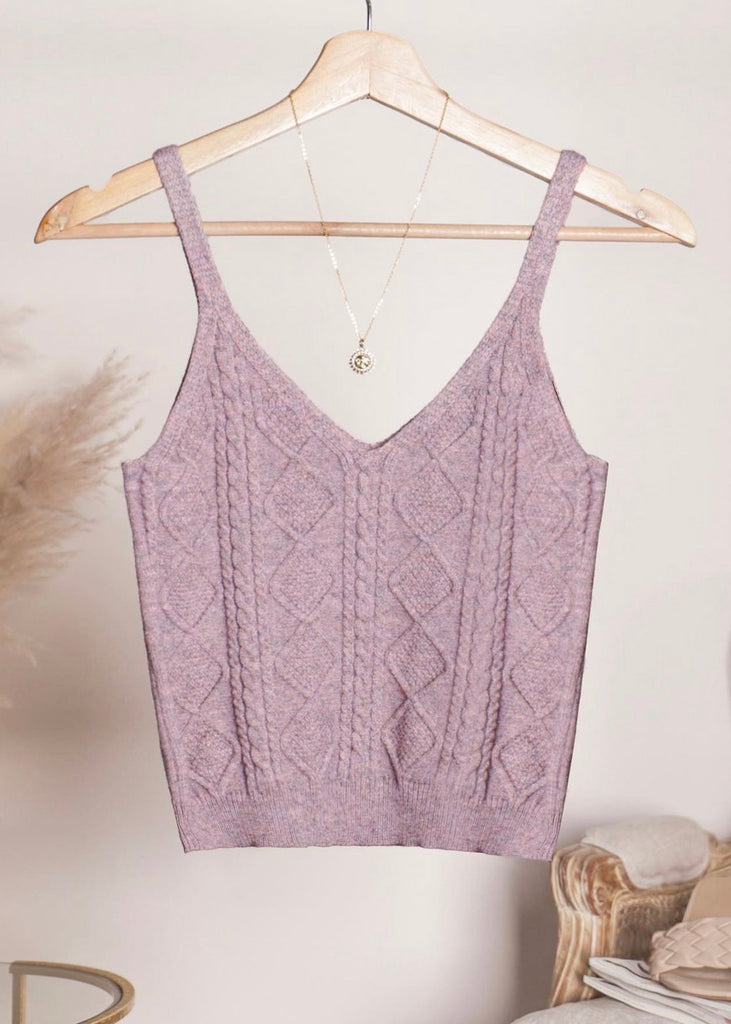 Blusa tejida de tiras con escote en v - KENZIE