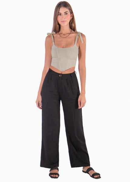 Crop top de tiras tipo corset - HILARIA
