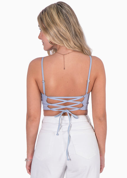 Crop top de tiras tipo corset - KATE