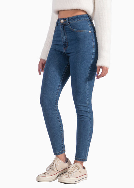 Jean skinny k tiro alto para mujer Flashy