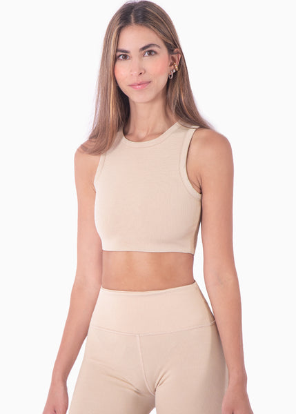 Top deportivo cuello alto sin mangas - CHER