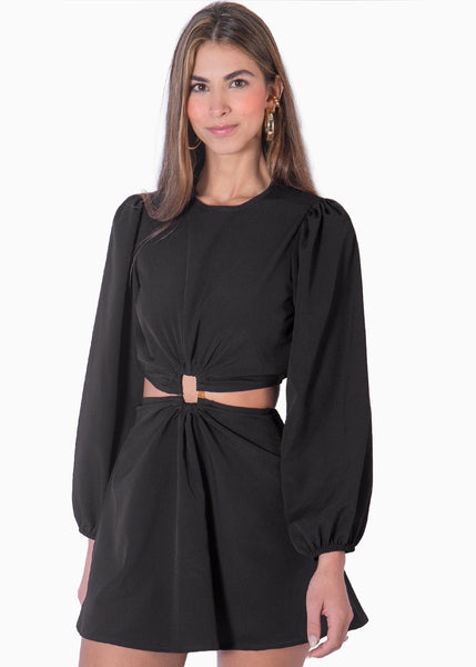 Vestido corto con aro y mangas abullonadas - INARA